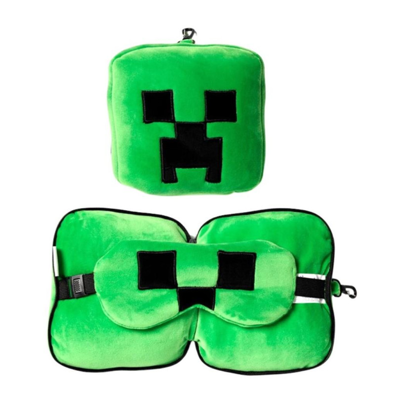 cestovný vankúš s maskou na oči Minecraft