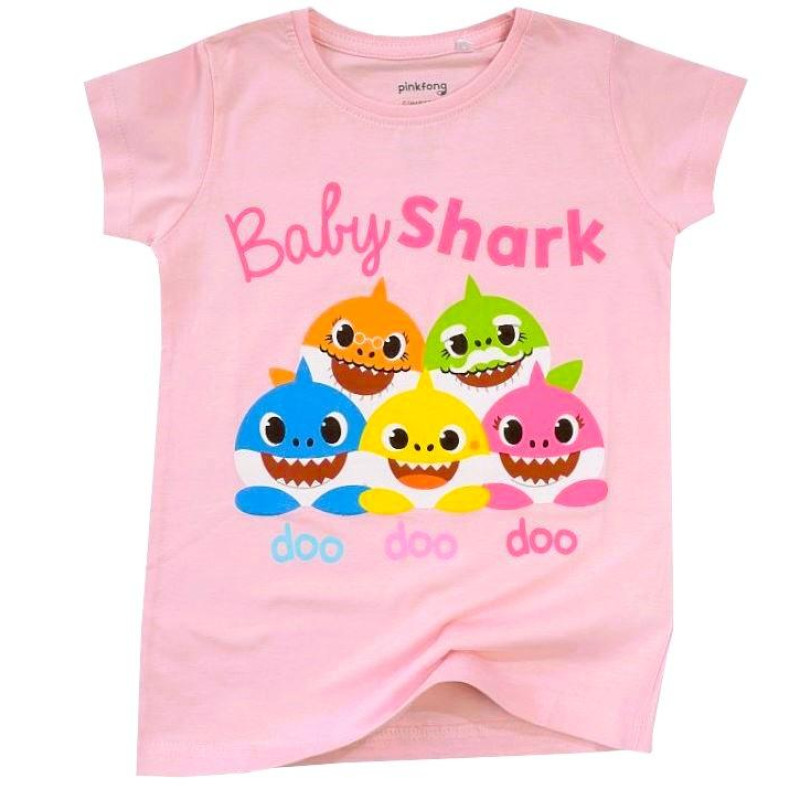 TRIČKO BABY SHARK family ružová