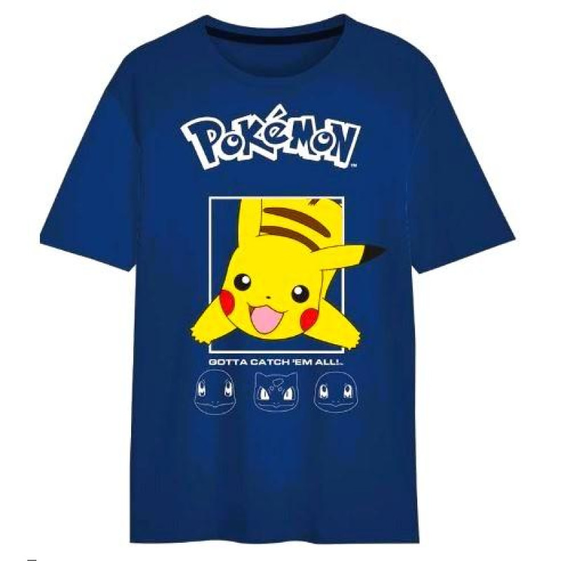 TRIČKO POKÉMON Pikachu krátky rukáv modrá