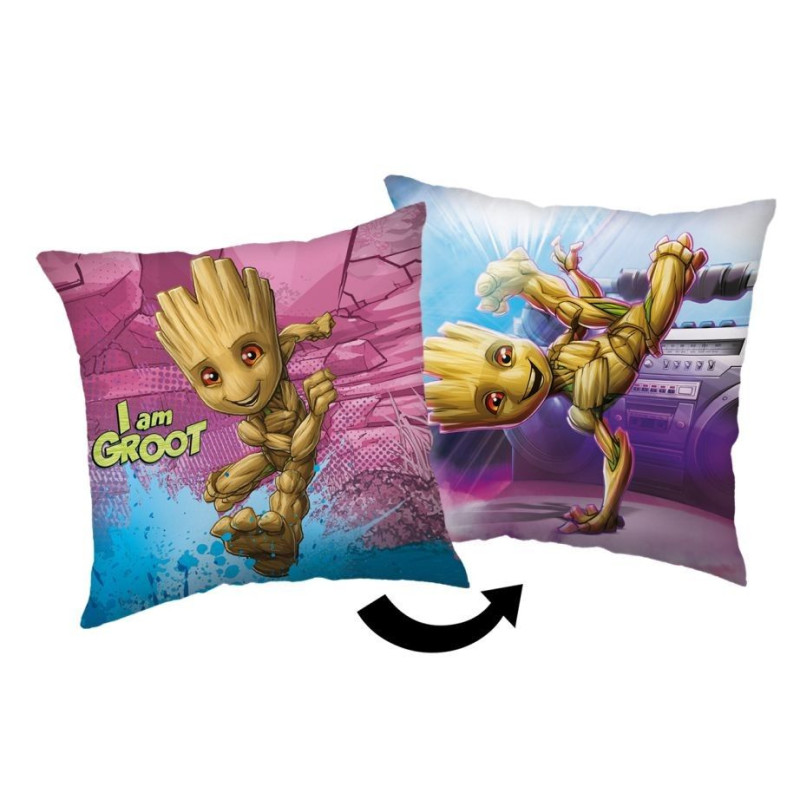 Mikroplyšový polštářek Groot I am Groot  Polyester, 40/40 cm