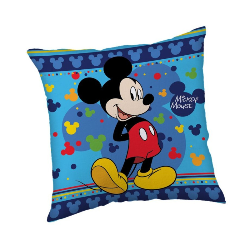 Mikroplyšový polštářek Mickey Blue  Polyester, 40/40 cm