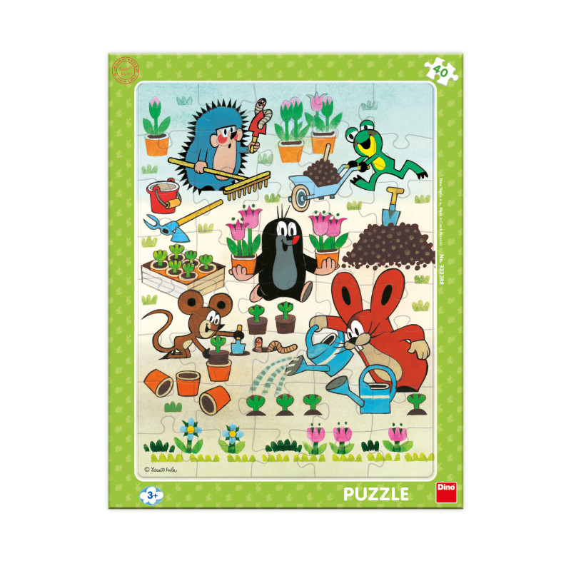 Puzzle doskové 40 Krtko Záhradník