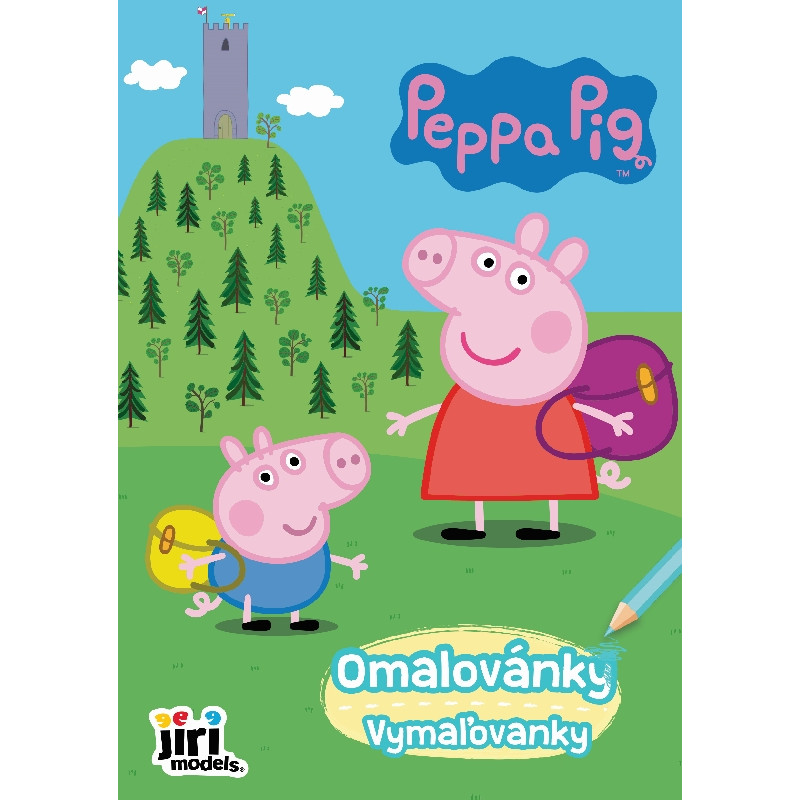 Omaľovánka A5 Prasiatko Peppa na výlete