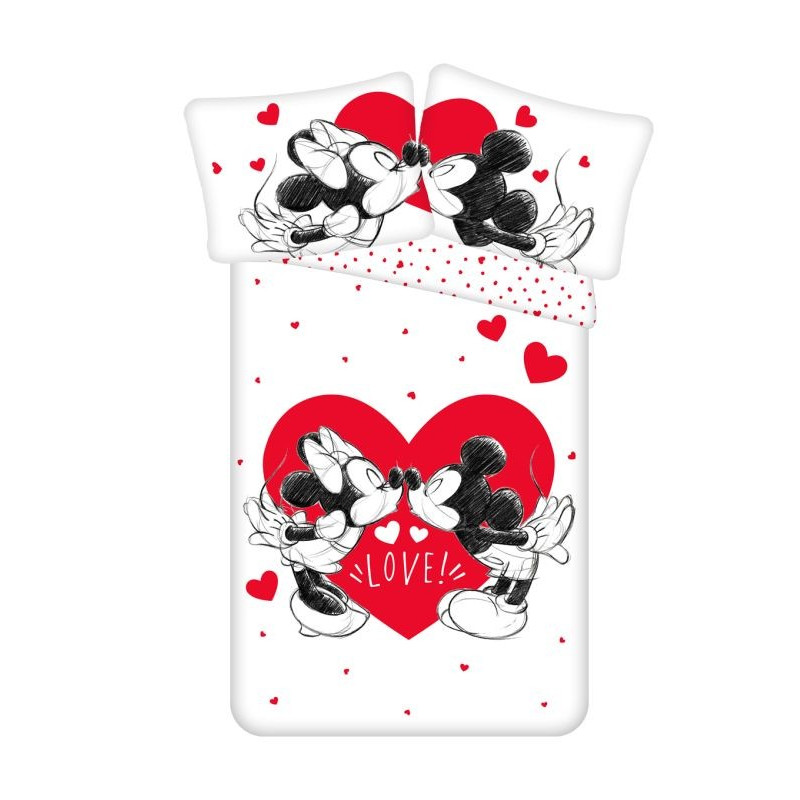 Obliečky Mickey a Minnie Love