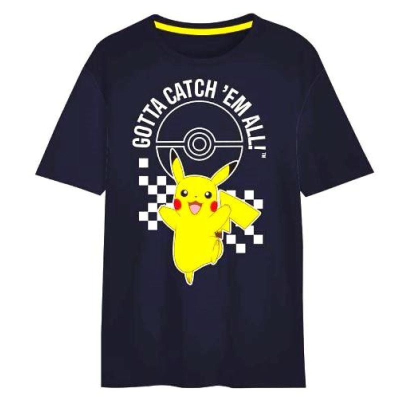 TRIČKO POKÉMON Pikachu krátky rukáv čierna