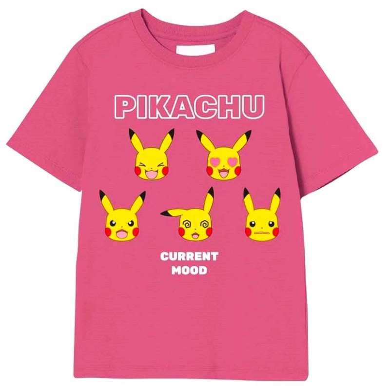 TRIČKO POKÉMON Pikachu krátky rukáv malinová