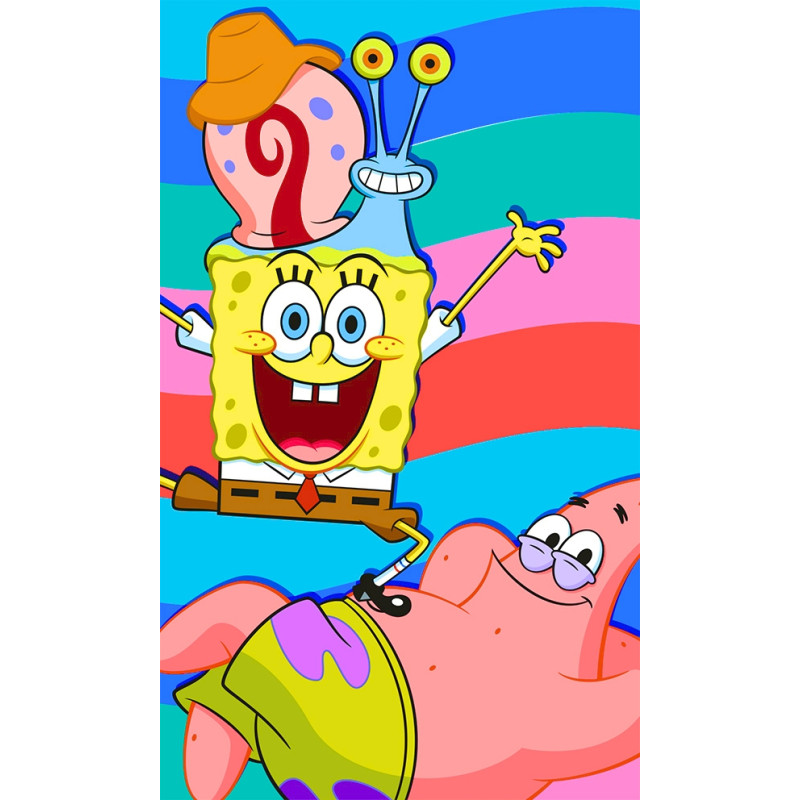 Dětský ručník Sponge Bob s Patrickem a Garym