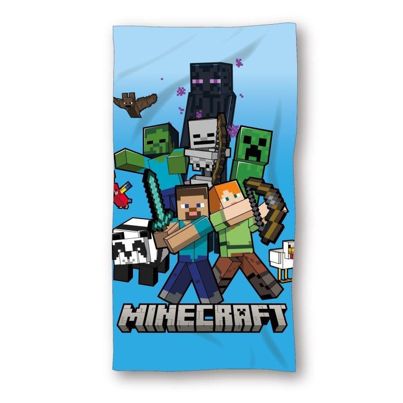 Osuška Minecraft modrá